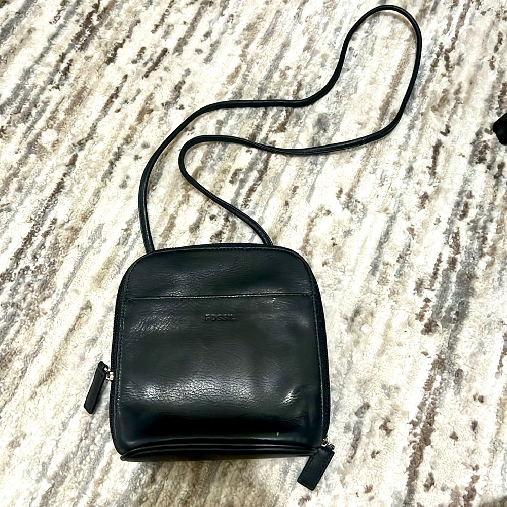 Black Fossil crossbody purse